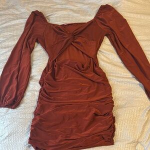 Elegant Rust Dress